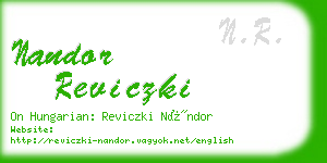 nandor reviczki business card